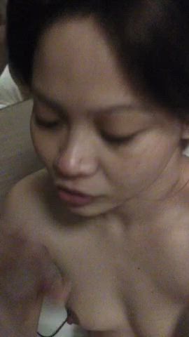 Blowjob Cum In Mouth Slave gif