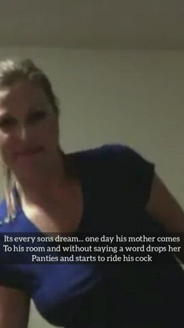 Every boys dream for his mom to come in his room and ride his cock wish my would
