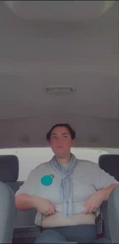 Exposing myself (21f) in the work truck!