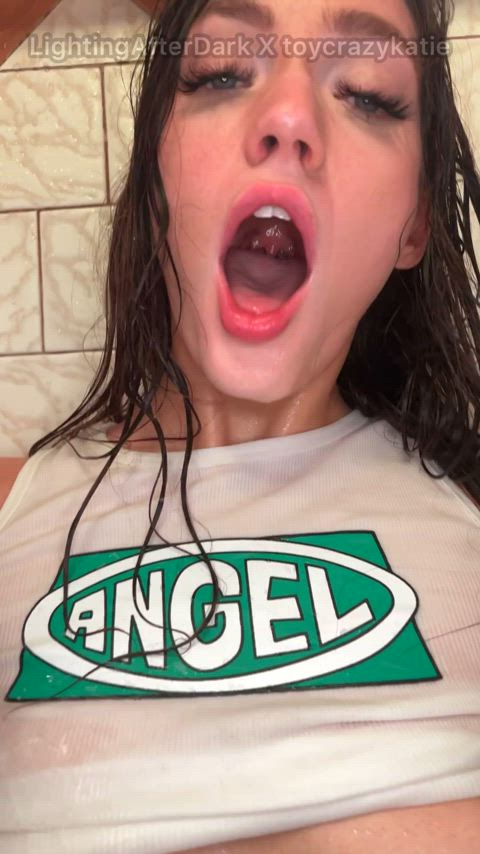 Slowmo closeup of face as she cums