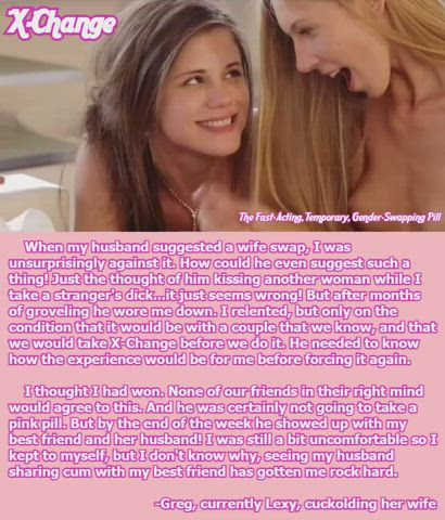 Greg, currently Lexy, cuckolding her wife