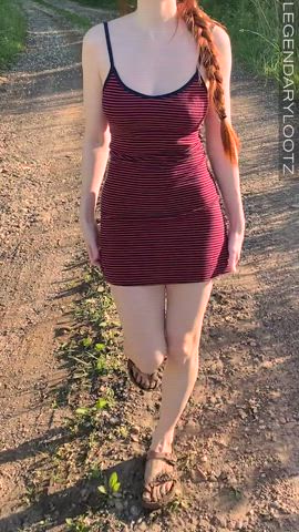 Outdoor Redhead Tits gif