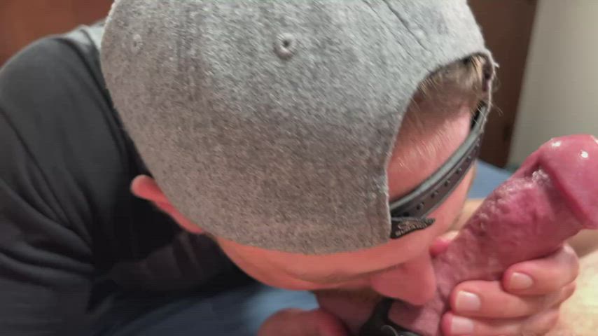 He worships my big balls so well!