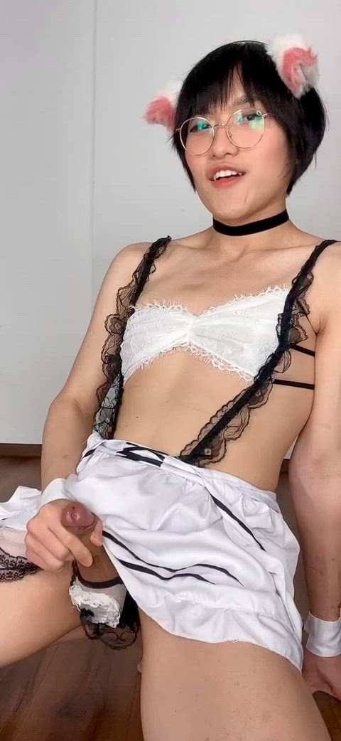 asian cumshot cute femboy petite sissy transgender trap gif