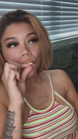 Ebony Pretty Smoking Tattoo gif