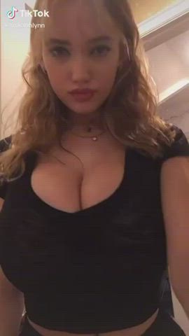 Blonde Huge Tits TikTok gif