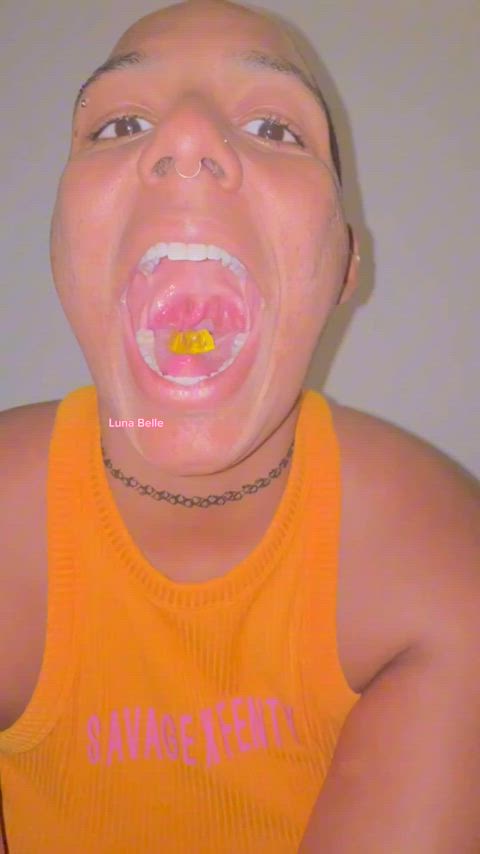 I was so excited to swallow this gummy bear whole, I drooled 🤤