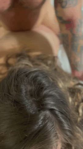 I couldn’t focus on sucking my husband while I was getting railed from behind