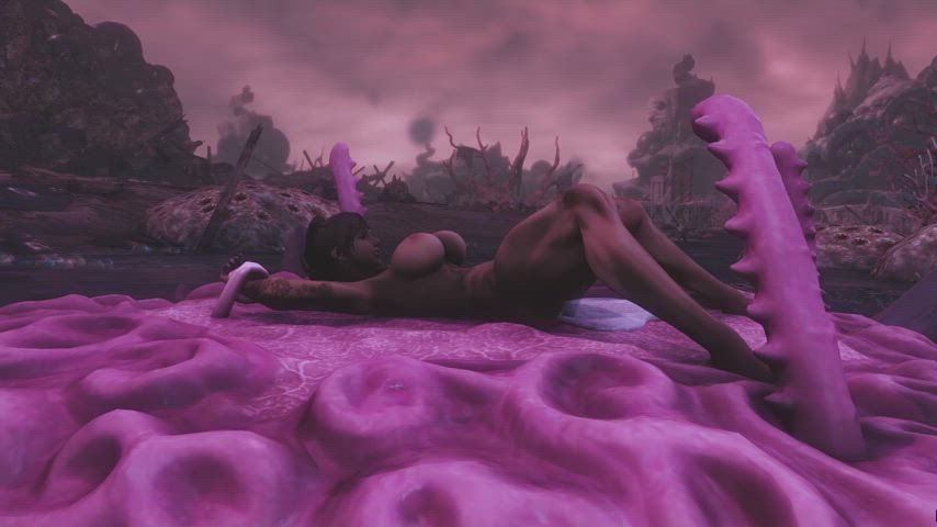 big ass big tits monster monsterbait tentacles gif