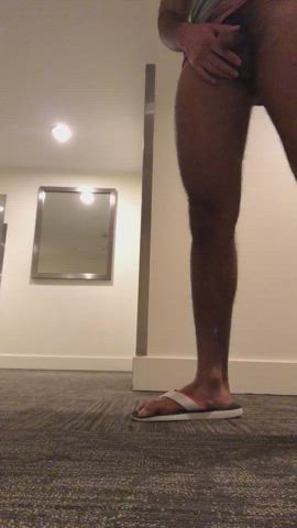 Pissing in apartment lobby