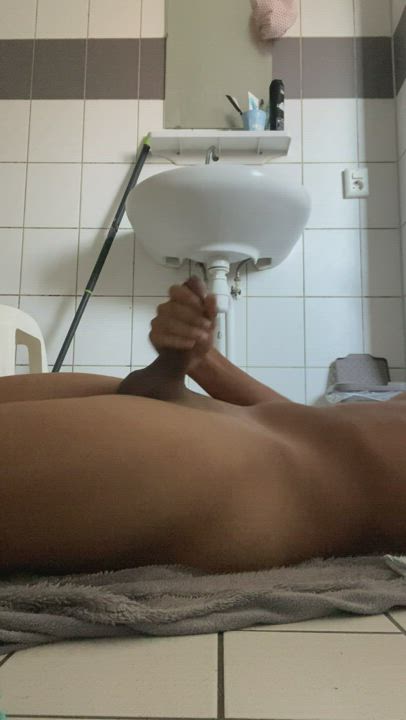 18 Years Old BBC Big Dick Cumshot gif