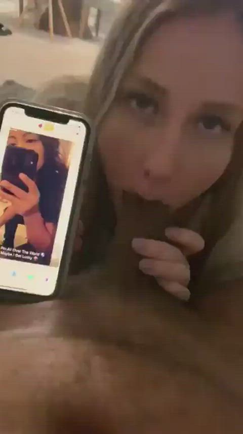bbc blowjob cheating phone white girl gif