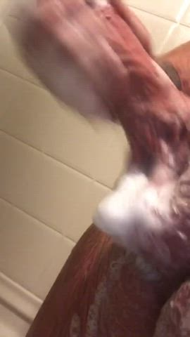 I love how daddy cleans 🧼 🚿 his fat monster cock for me 🥺🍆💦