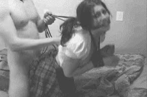 Tied Whore Schoolgirl Force Fucked