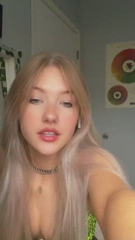 blonde teen tiktok gif