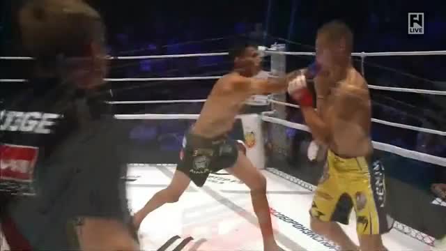 Michel Silva got dropped and pounded on for awhile by Alexey Ilyenko before the ref