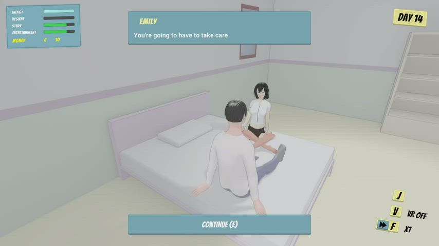 Femdom Wife Game, Emily prefers a penis sleeve!