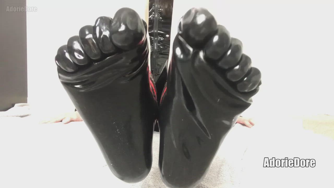 adoriedore feet feet fetish fetish latex socks soles toes trans gif