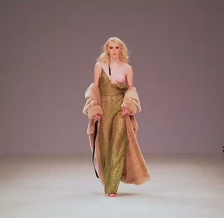 Blonde Nipple Topless gif