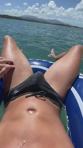 Floating on the water