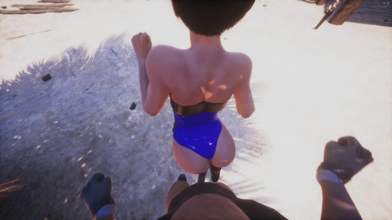 Constantly teasing with her bubble butt