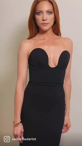 brittany snow celebrity cleavage natural tits redhead small tits gif