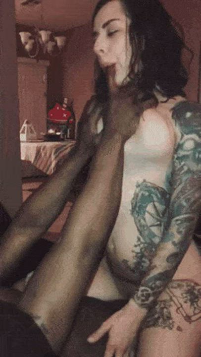 Ass Interracial Pawg Tattoo gif