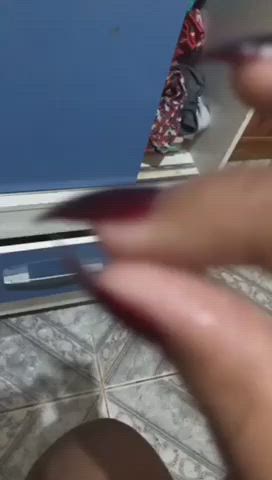 BBW Chubby Ebony Grool Latina Nails SSBBW gif