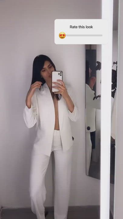 Ass Brunette Mirror gif