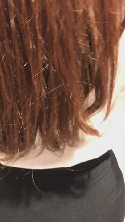 Amateur Ass Bending Over Brunette Doggystyle Pantyhose Sheer Clothes gif