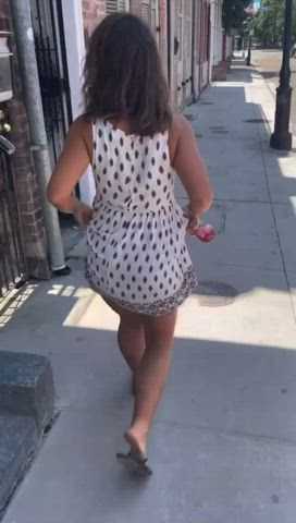 ass flashing outdoor gif