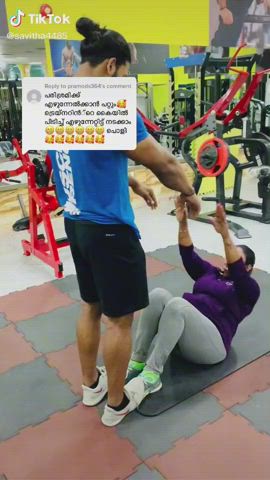 TikTok Indian MILF Gym gif
