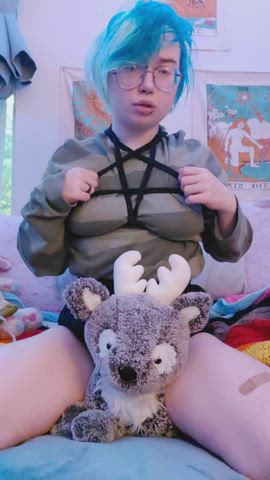 alt clothed ftm glasses humping pillow humping rope play ropes trans gif