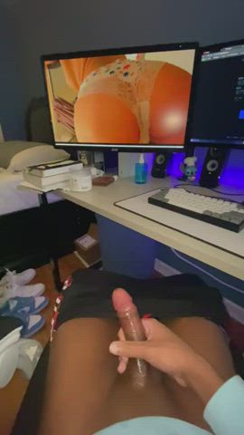 ass cock cum cumshot jerk off orgasm pov gif