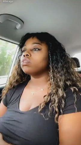 big tits boobs car ebony huge tits natural tits solo tits gif