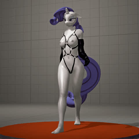 animation bdsm bouncing bouncing tits cartoon latex gloves sfm tease teasing gif