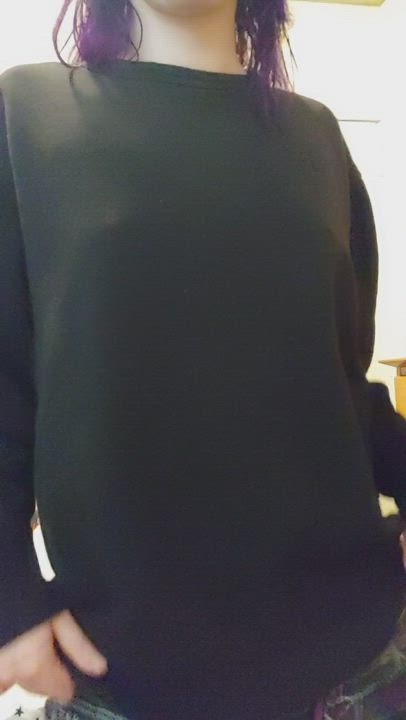 [OC] wanna see whats under my big sweater?