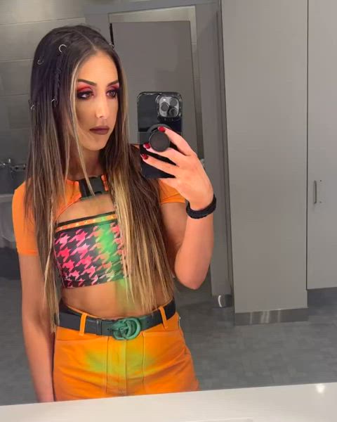 abs babe brunette gif
