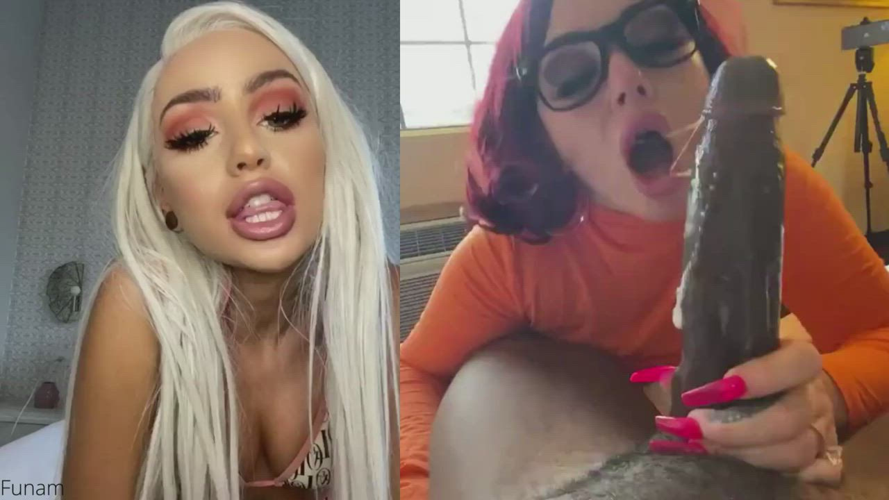 BBC BabeCock Blowjob Tongue Fetish gif