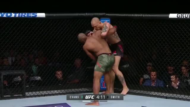 Anthony Smith's brutal knockout over former champion Rashad Evans at UFC 225