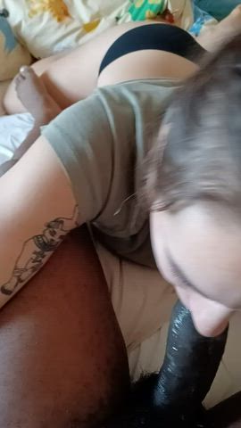 bbc big dick blowjob deepthroat hotwife interracial milf onlyfans gif