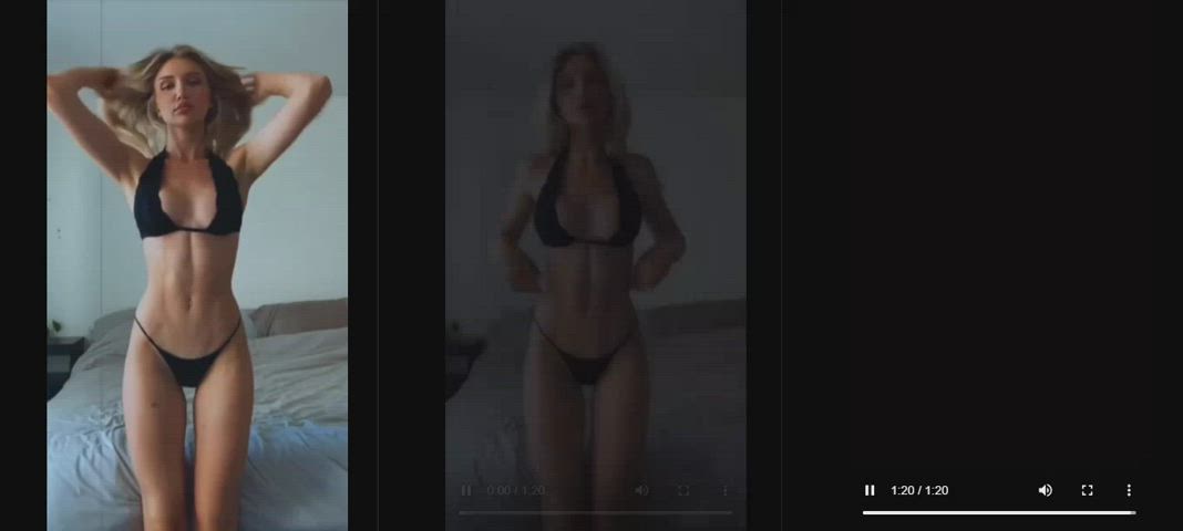 bikini blonde busty compilation fit split screen porn gif