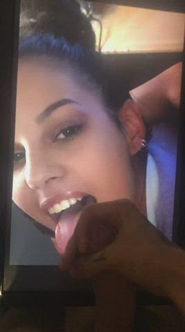 cumshot tongue fetish tribute gif