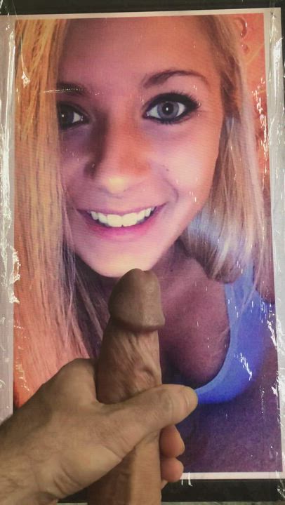 Blonde Cum Tribute gif