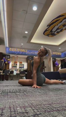 blonde flexible gymnast gif