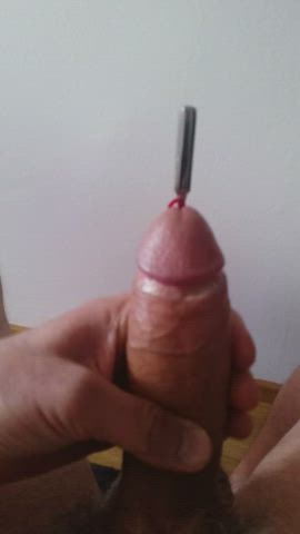 10 mm curved rosebud deep inside me, insertion was only possible when cock was soft