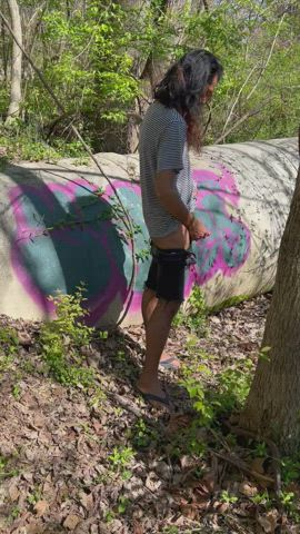 cruise exhibitionist jerk off outdoor piss watersports gif