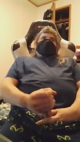 Shooting a big load with long and thick ropes of cum!