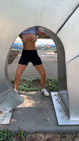 Acting like a fool at the public park 