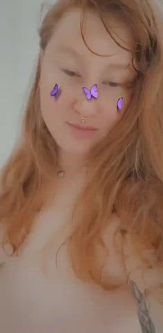 Big Tits Pregnant Redhead Tattoo gif